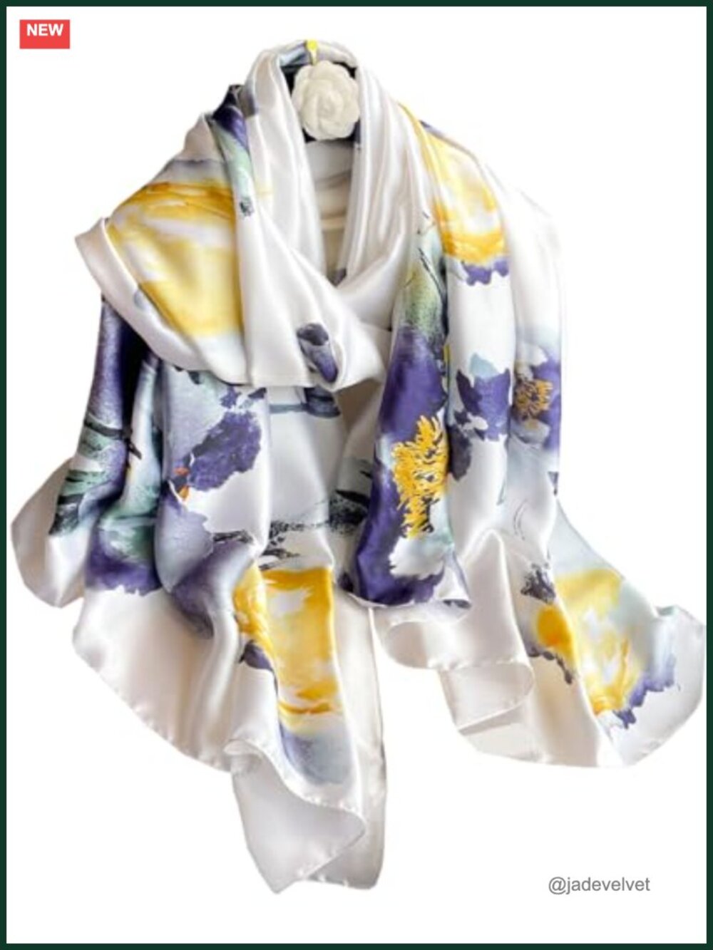 Silk Feel Scarf Shawl Wrap for Women Formal Evening Long Satin Pashmina